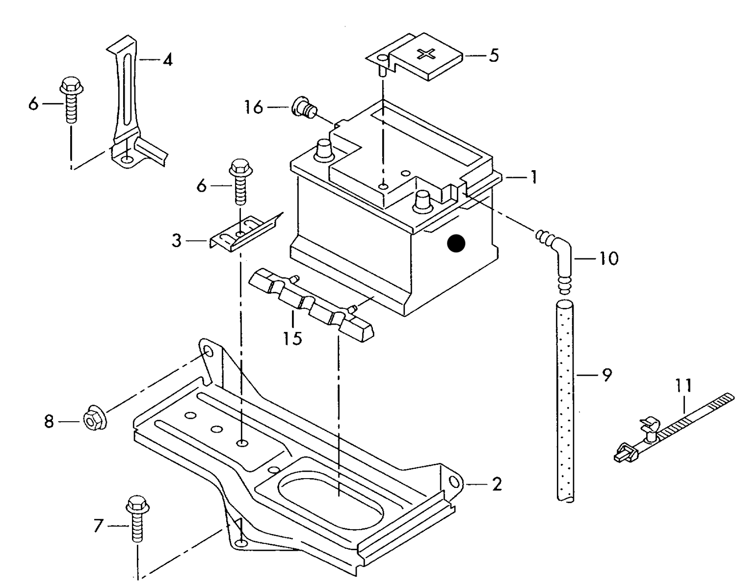915-000 Audi A2 2000>2005 battery
