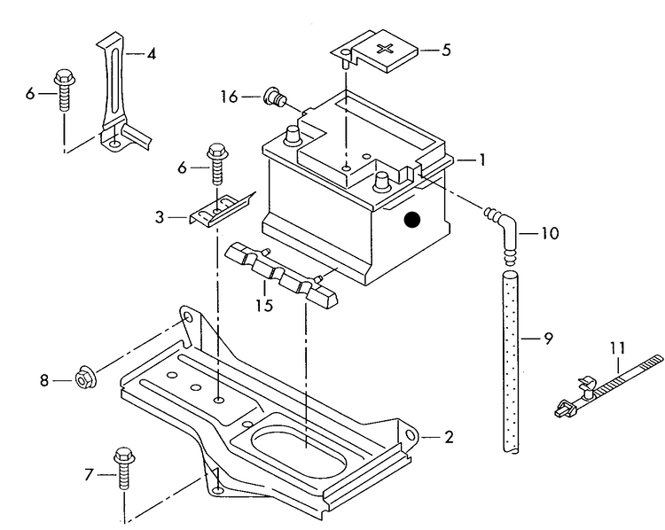 915-000 Audi A2 2000>2005 battery