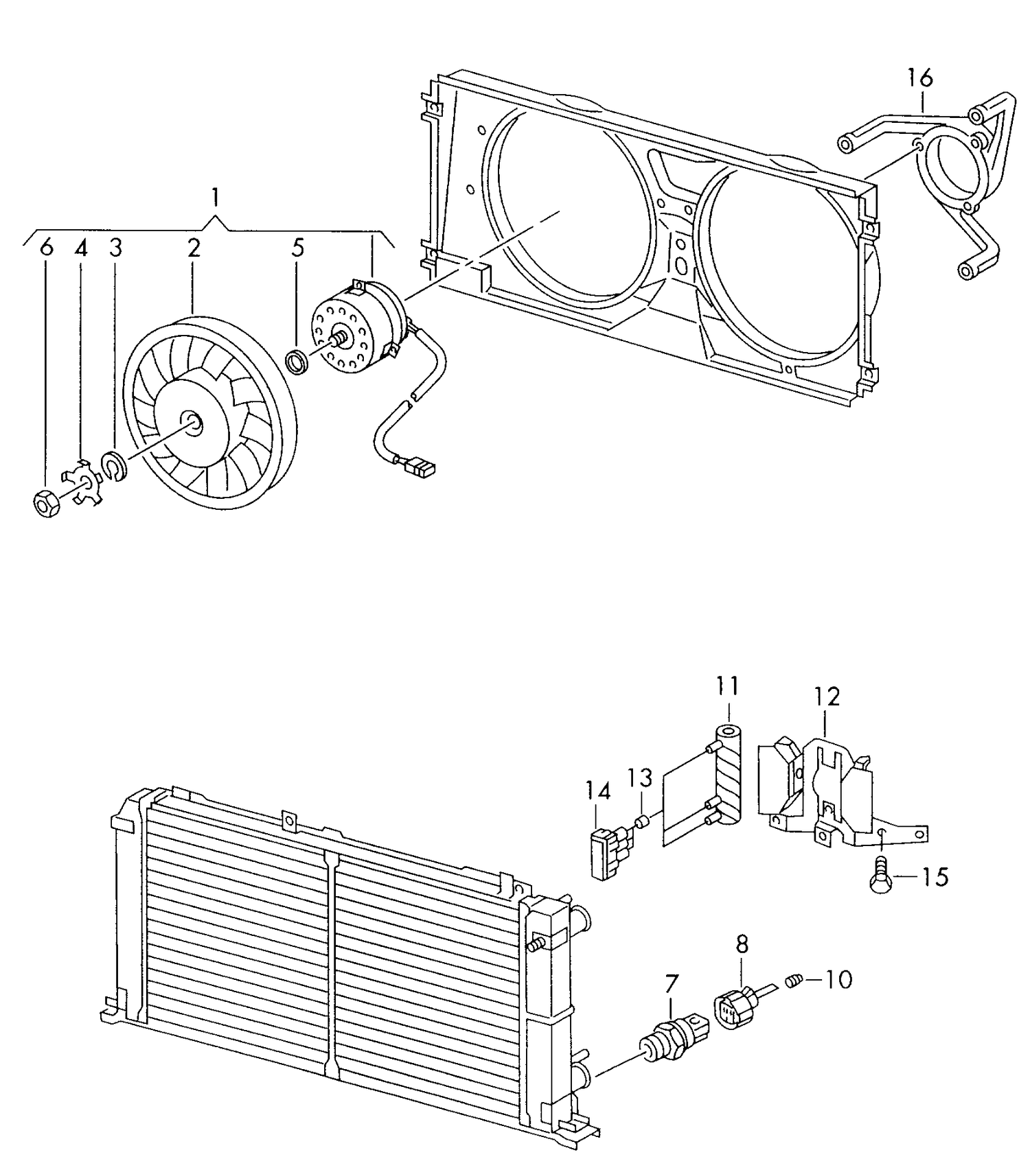 959-050 T4 radiator fan / radiator fan for models without trailers or for trailers: 0-0,775T