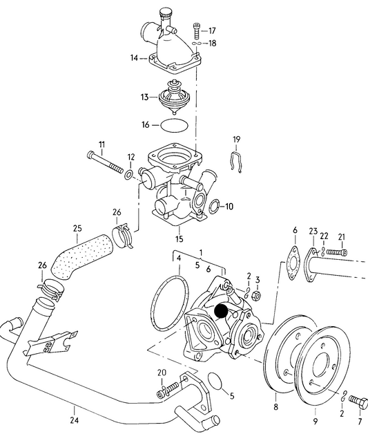 (ITEM 1A) 100156A Water pump  T25 2.1 DJ 'Special order 1-2 days'