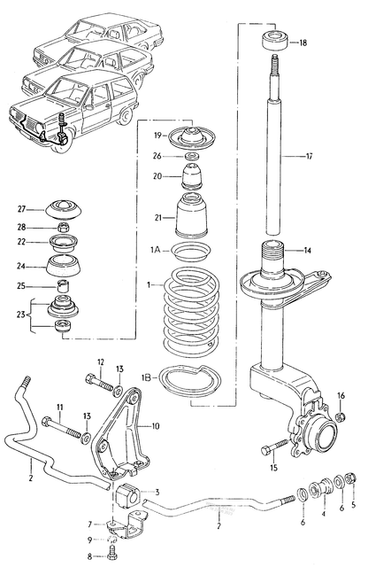 (21) 104218 Front bump stop boot