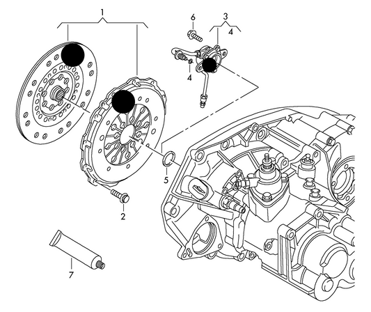 (ITEMS 1+3+7) 115752 LUK Original Dual Mass Flywheel,Clutch Kit & Bearing incl.bolts