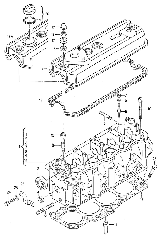 103-045 T4 (7D) 1.9TD ABL cylinder head  4-cylinder diesel eng. 'Please select parts from links below-prices will update'