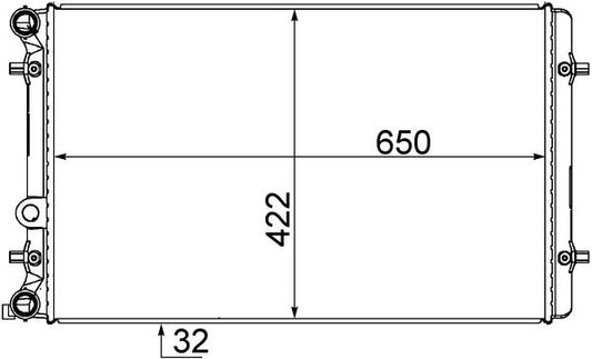 105431 Radiator-450x420x32mm BDE,AQN,BFH, BML