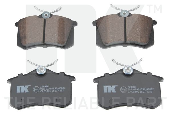 107239 Set of 4 NK Rear brake pads (both sides)
