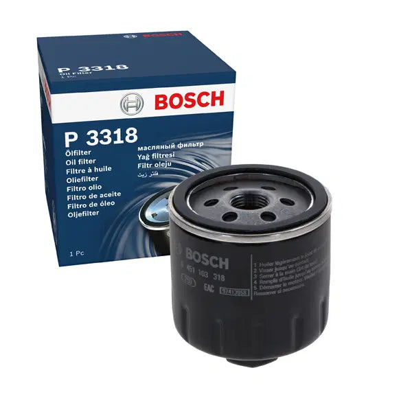 107694 Bosch Oil Filter 1.4/1.6 16V petrol engines 1991>2009/Polo 4-cylinder+ BAH,BLM/ A2 1.6FSI