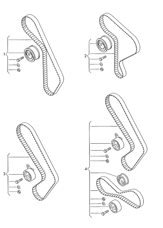 109-000 T4 7D repair kit for toothed belt with tensioning roller 'Please select parts from links below-prices will update'