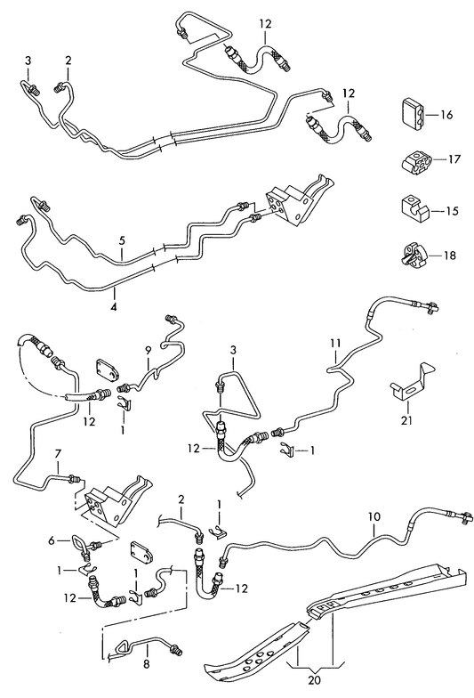 (ITEM 11) 113556 O/S/R Brake Hose with bolt and sealing ring