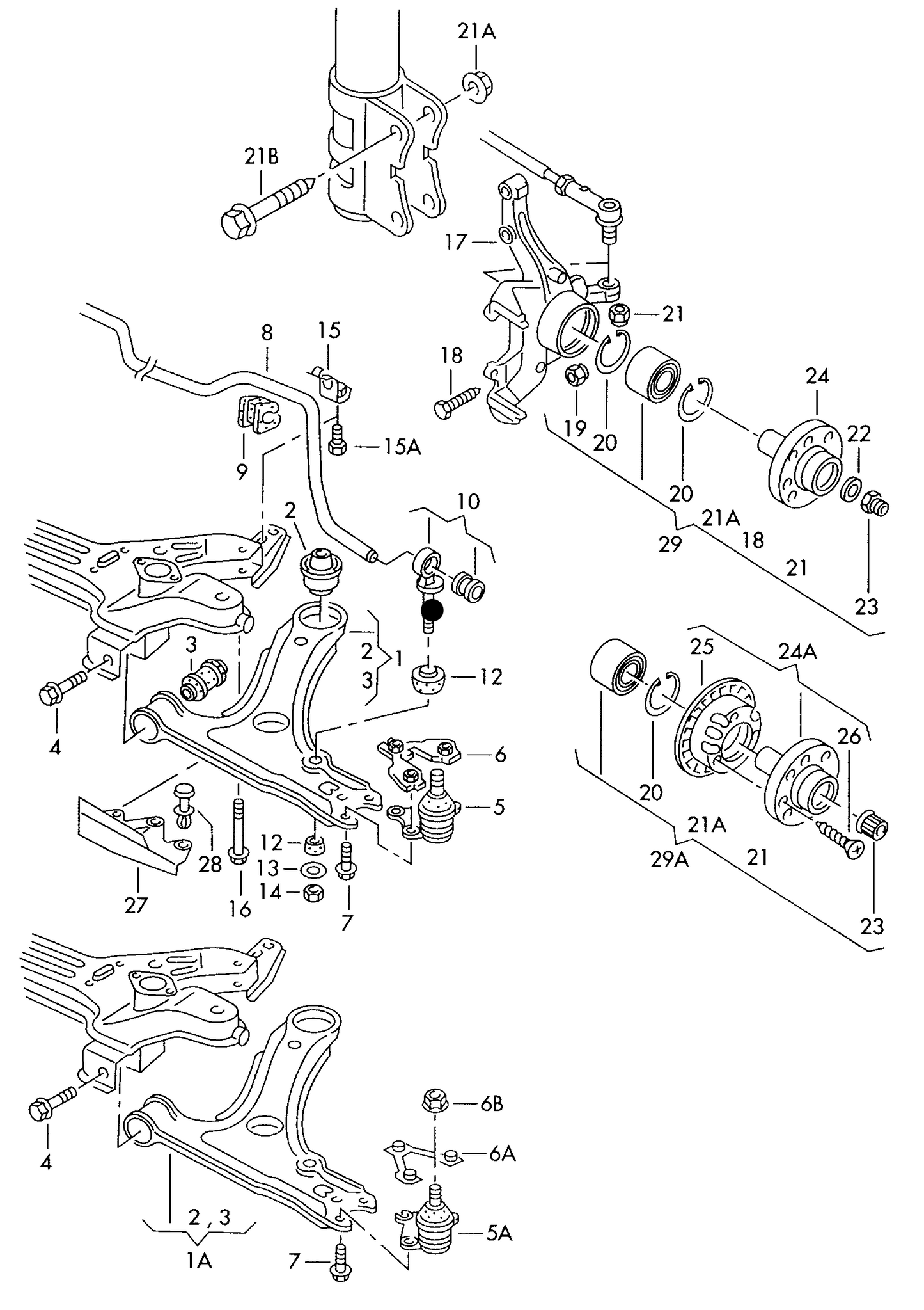 (ITEM 10) 103483 Front Anti-Roll Bar Link-Left/Right 22mm Passat 88>94