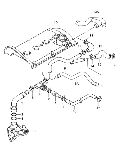 (10) 102273 vent hose manual gearbox AGU,AWV,AWU