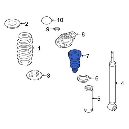 (2) 112311 Rear bump stop buffer 133MM PR-1JA