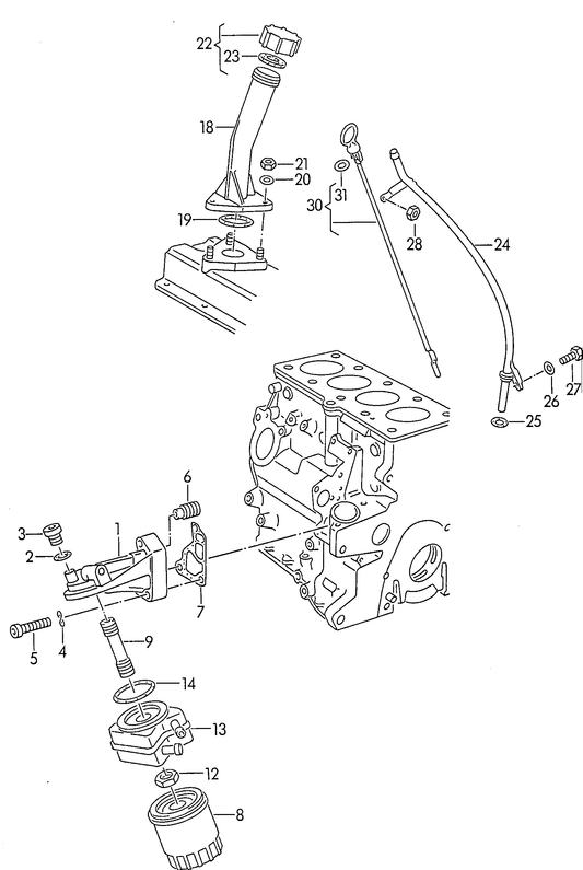 115-050 T4 7D 1.9TD/2.0 oil filter oil filter bracket 	AAC,ABL 'Please select parts from list below-prices will update'