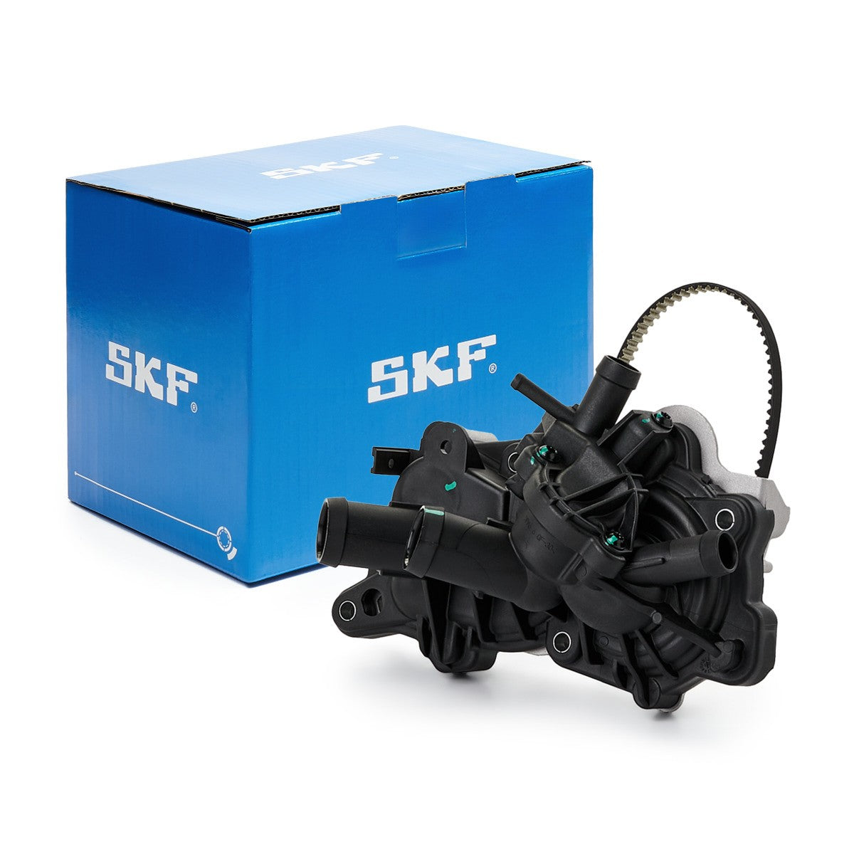 116424 SKF Coolant pump & coolant regulator, thermostat, & Belt petrol eng. 1.0ltr CHZL PR:TJ4,T6P / 1.2ltr. CHYA,CHYB CJZC,CJZD / 1,6ltr CWVA,CWVB