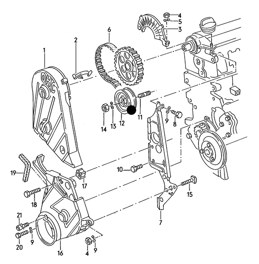 (item 12) 100206 Meyle Timing Belt Tensioner 1.5-2.0 78>97 check engine code!