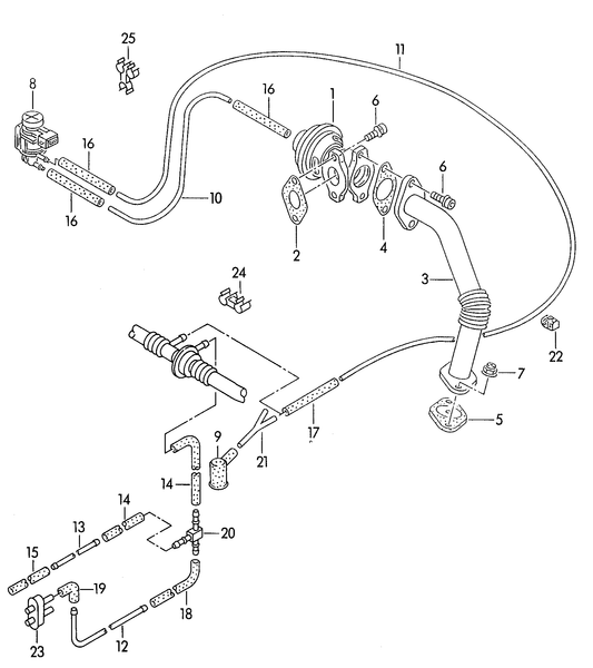 131-015 T4 7D 1.9TD vacuum system exhaust gas recirculation 	4-cylinder/ diesel eng.+ ABL 'Please select parts from links below-prices will update'