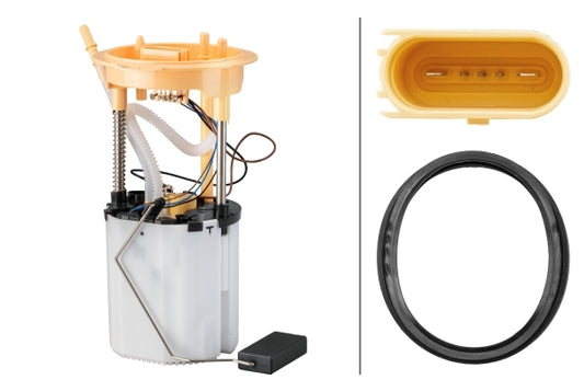 133566 Hella  Fuel Feed Unit - Electric - 5-pin connector - with seal/with fuel sender unit