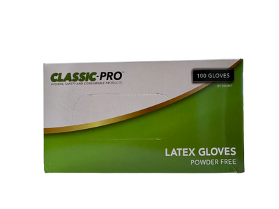 QP130 Classic Pro Powder Free Latex Gloves - Large (Pack of 100)