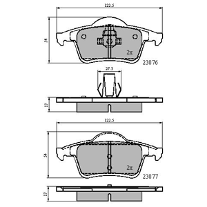 PAD1504 Drivetec Rear brake pad set Volvo 	30648382 | 272399 | 272944 | 274334 | 8623862 | 8634925 | 86349255