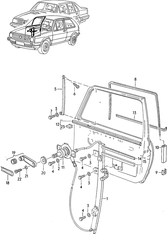 160-000 Golf mk2 1984>1991 Front window lifter 'please choose parts from list below,Prices will update'