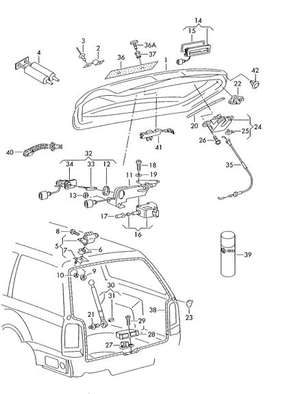 (16) 115154 HELLA Boot Lid Tailgate Locking Actuator Solenoid Motor VW Passat Touareg/Skoda Superb