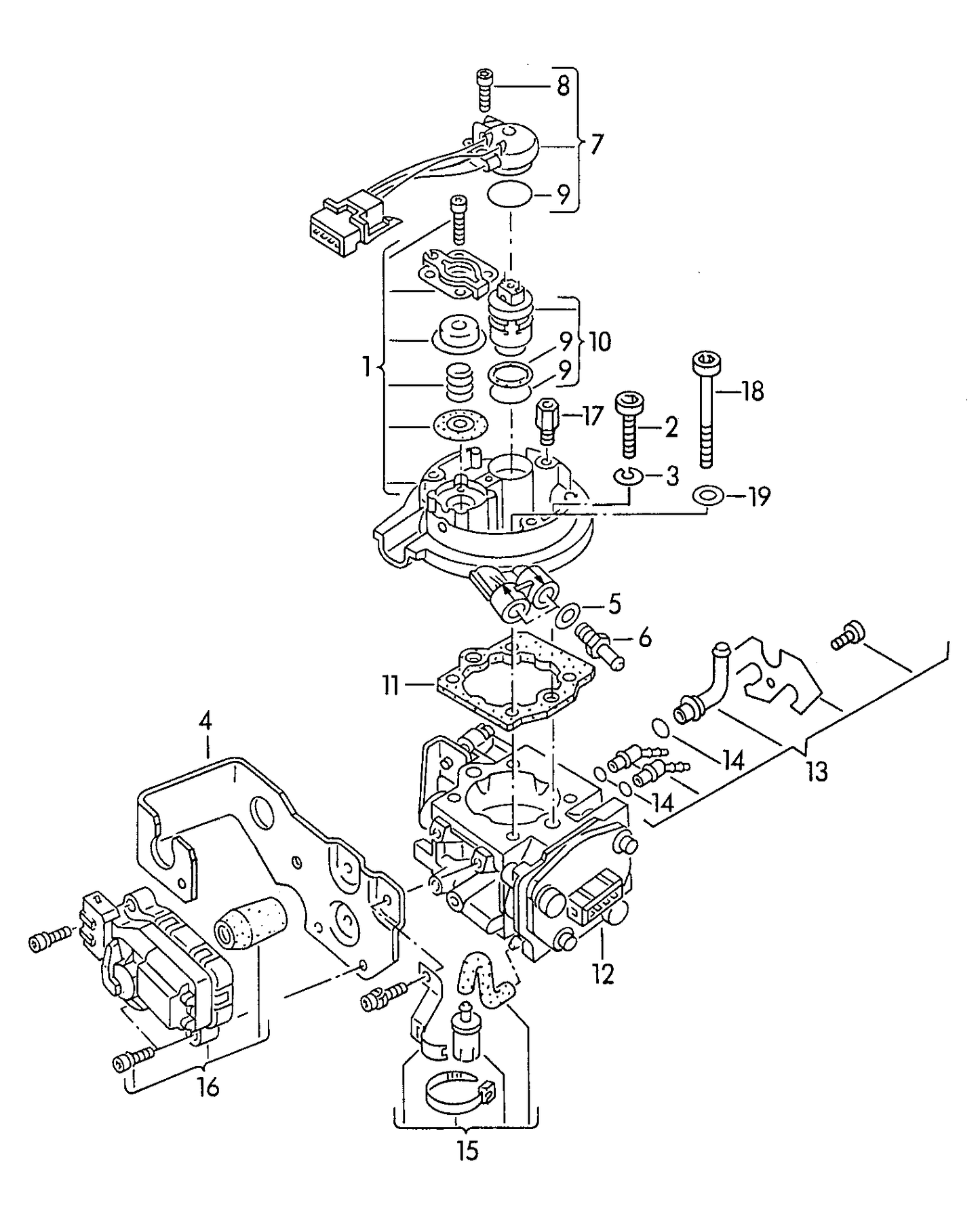 (16) 108847 BOSCH throttle valve positioner 1.8 AAM,ABD,ABS