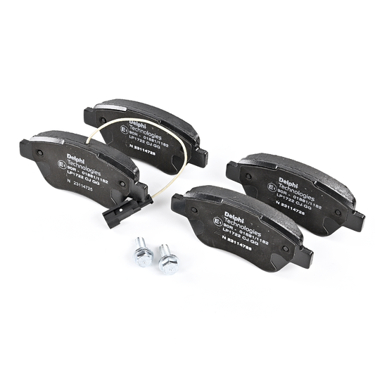PAD1722 Delphi Front brake pad set Citroën 	4254.96 | 4254.06 | 4254.07 / Peugeot 	4254.06 | 4254.96