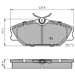PAD1744 Drivetech Front brake pad set Renault 4106 044 41R / 7701 206 379 / 8671005930
