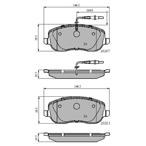 PAD1792 Trupart Front brake pad set CITROËN / FIAT / PEUGEOT 1617258380 / 4252.20 / 4254.57