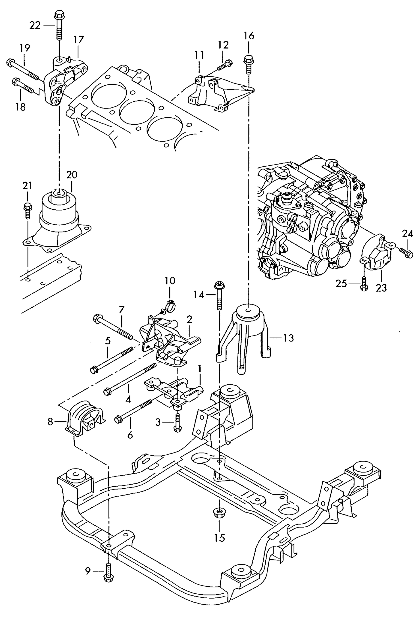 (23) 181464 FEBI Gearbox mounting T5 2.5D