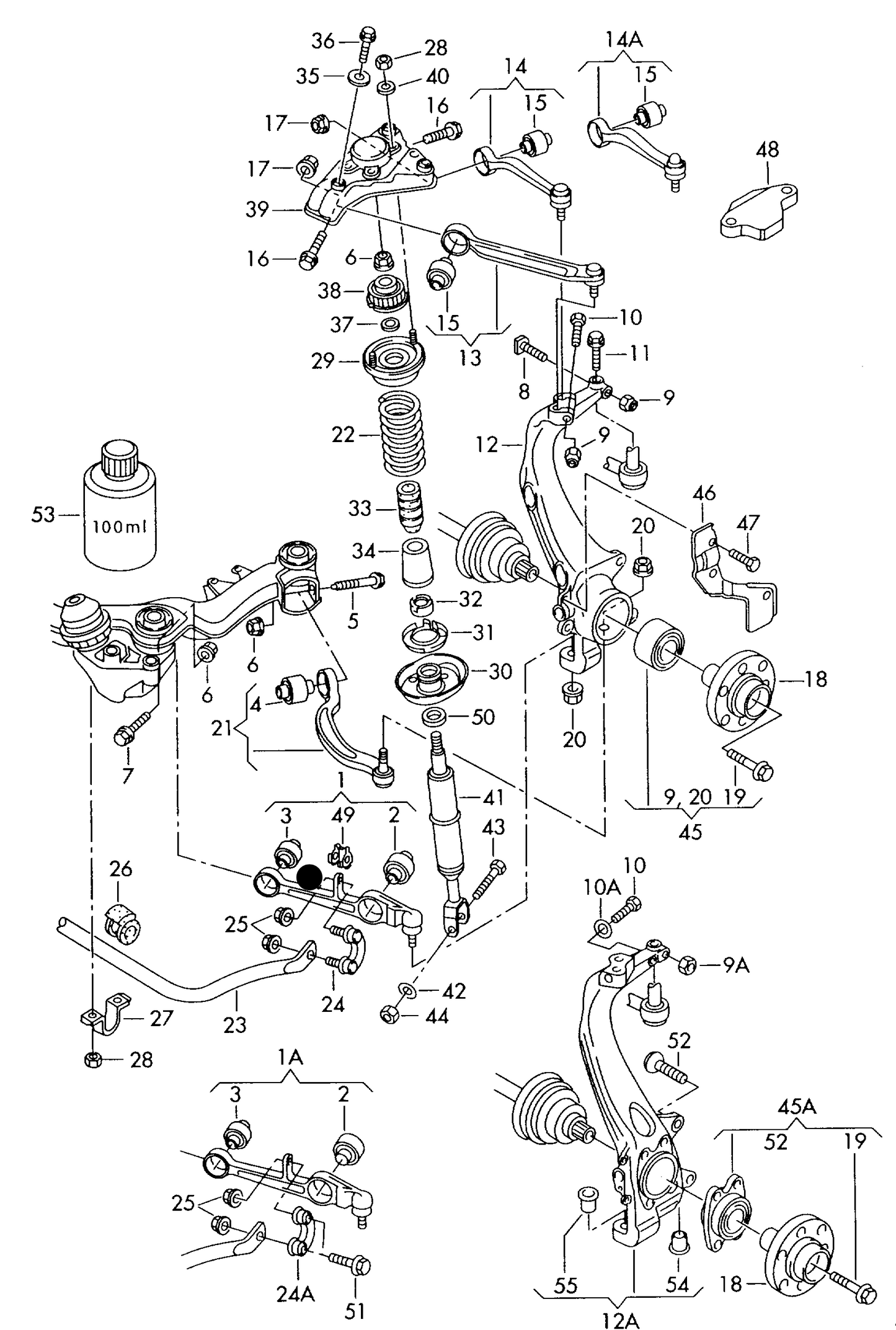 (item 1) 109994 OPTIMAL Suspension Arm ''Front Axle Left/Right Lower Front''