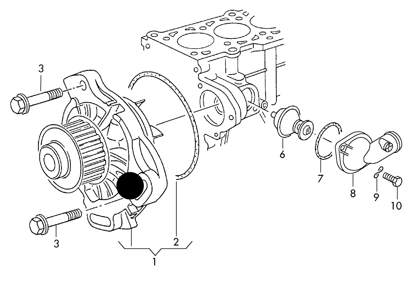 (ITEM 1) 108044A Metal Impeller Water Pump Crafter 2.5TDI 88-163BHP ‘please contact VWS for availability before ordering’