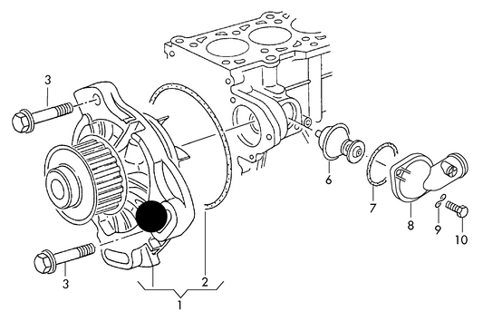 (ITEM 1) 108044A Metal Impeller Water Pump Crafter 2.5TDI 88-163BHP ‘please contact VWS for availability before ordering’