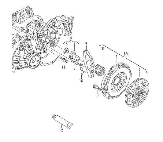 (ITEMS 1A +10) 115751 DMF & Clutch Kit 1.9TDI AXB AXC BRR BRS