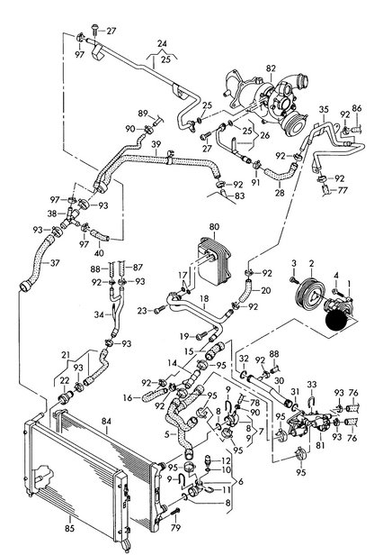 (ITEM 1) 113151 Metal Impeller Water Pump 1.4TSFI ‘1-2 Day order'