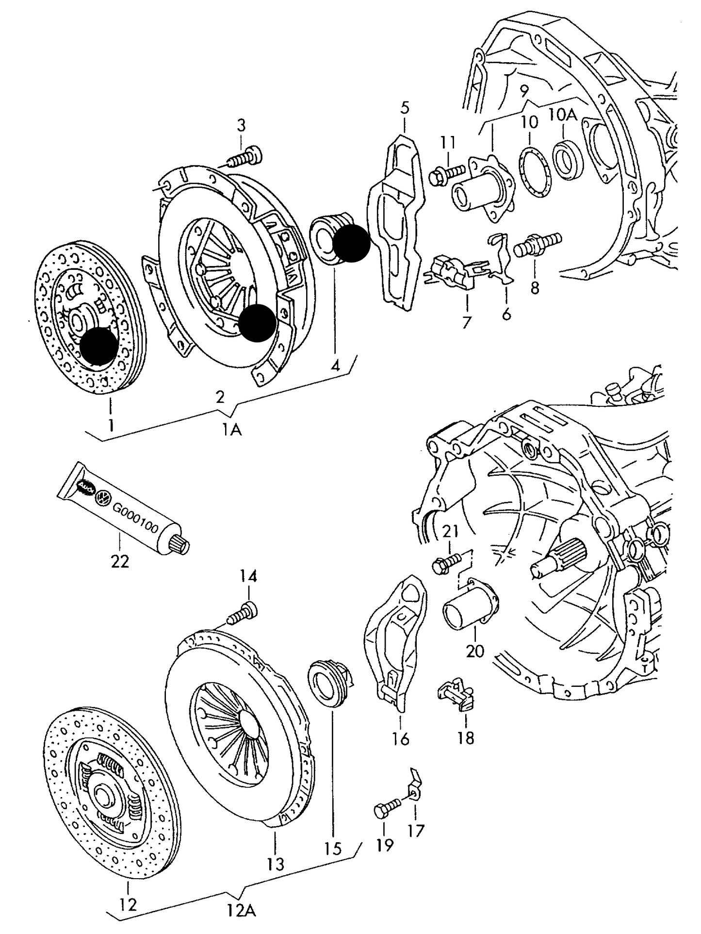 (1A) 183055 OE CLutch Kit-228mm Various VAG 1.9TDI 115/130BHP