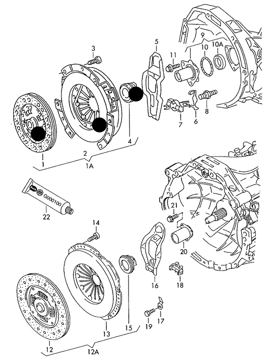 (1A) 183055 OE CLutch Kit-228mm Various VAG 1.9TDI 115/130BHP