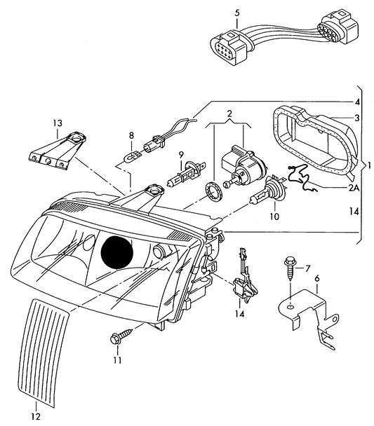 (ITEM 1) HL9026 R/H Halogen twin headlight Polo 6N 00>02 '1-2 day order'