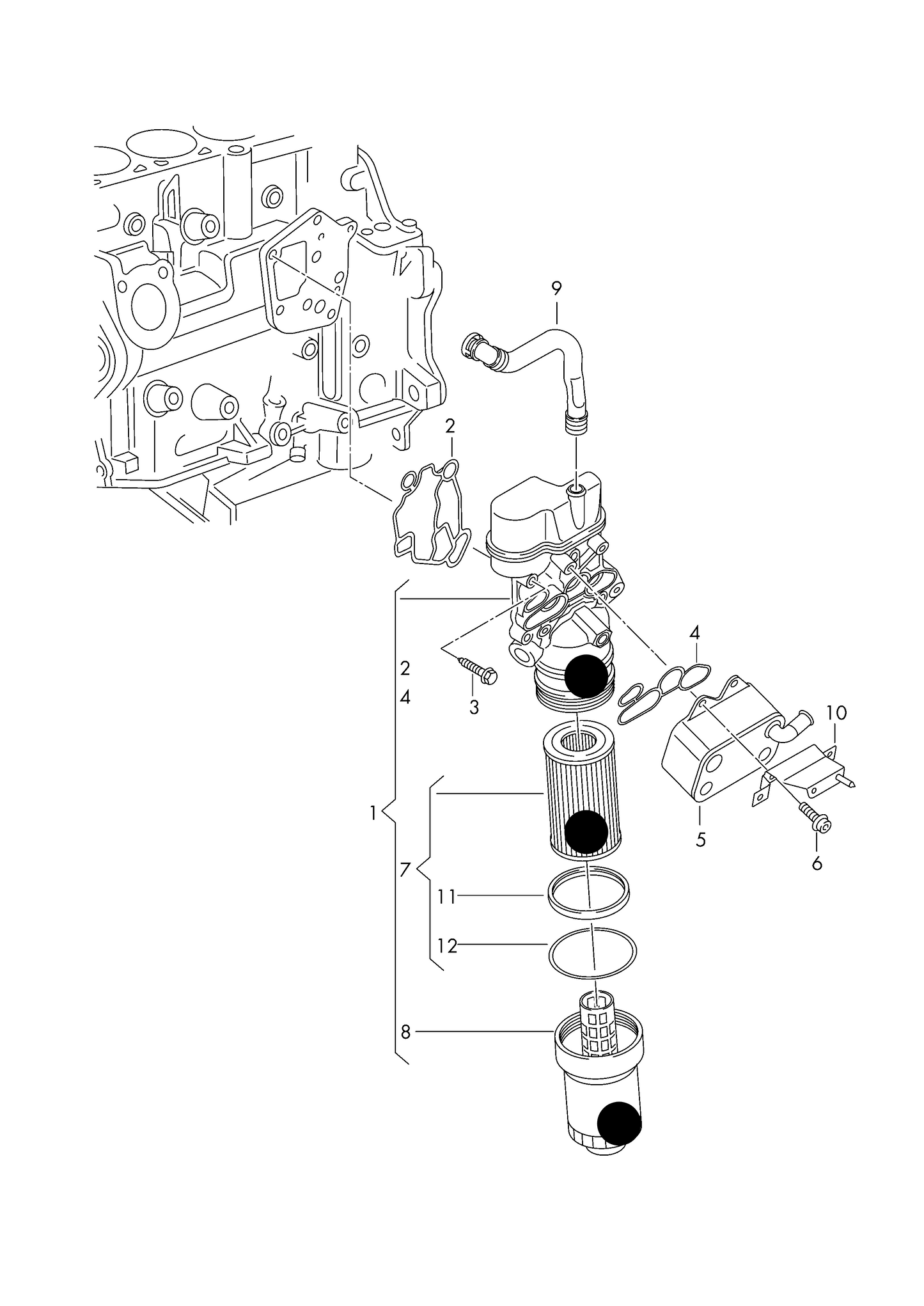 (item 1) 116904 Adl/Febi Bilstein Oil Filter Housing with oil filter incl seal 2.0FSI petrol eng.+ AXW,BLX,BLY, BMB,AXX,BLR, BWA,BVY,BVZ, BHZ,BPY,BZC 'If not in stock-Special order UK 1-2 days'