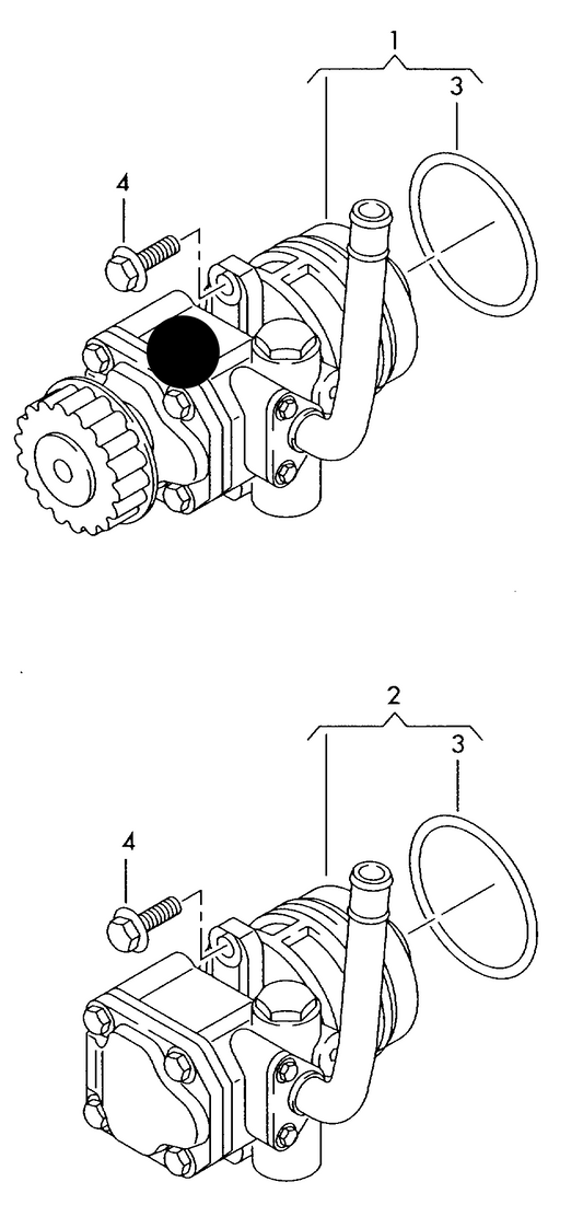 (ITEM 1) 115173 NEW Power Steering Pump-110bar T5 2.5TDI 04/03>05/07