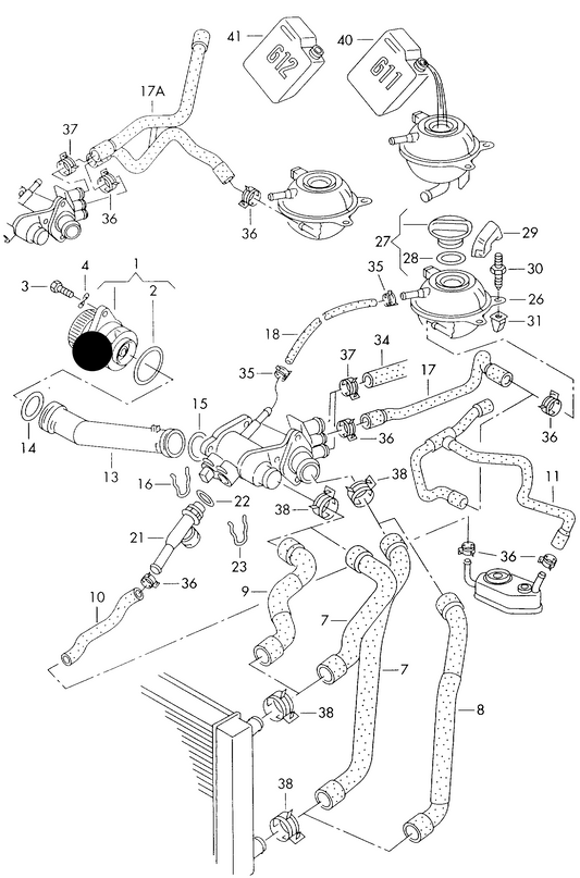 (ITEM 1) 108265 Water Pump 1.0/1.4 8V