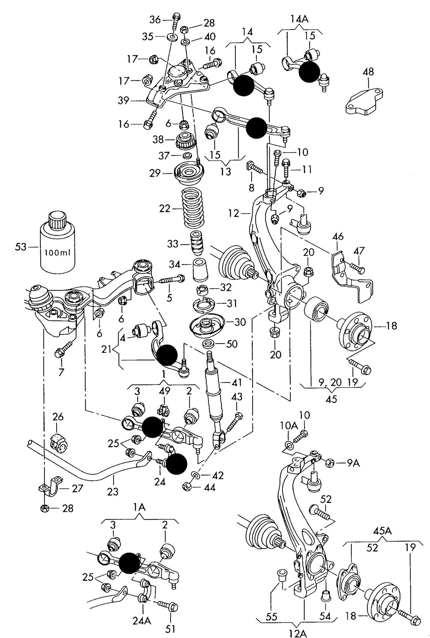 (ITEMS 1,13,14,21+24+) 114520 H/D Full Control arm kit