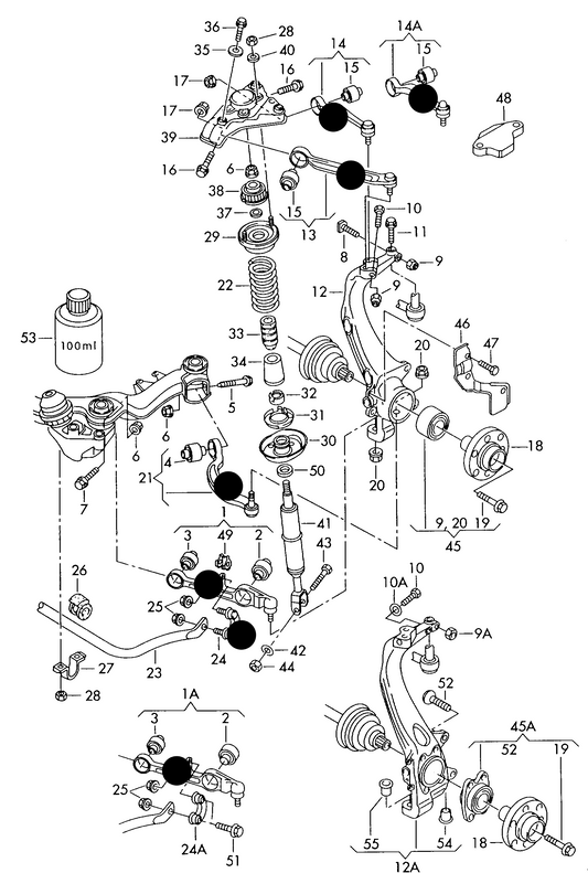 (ITEMS 1,13,14,21+24+) 114520 H/D Full Control arm kit