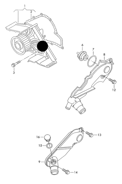 (ITEM 1) 108264 Water Pump 2.5TDI AFB