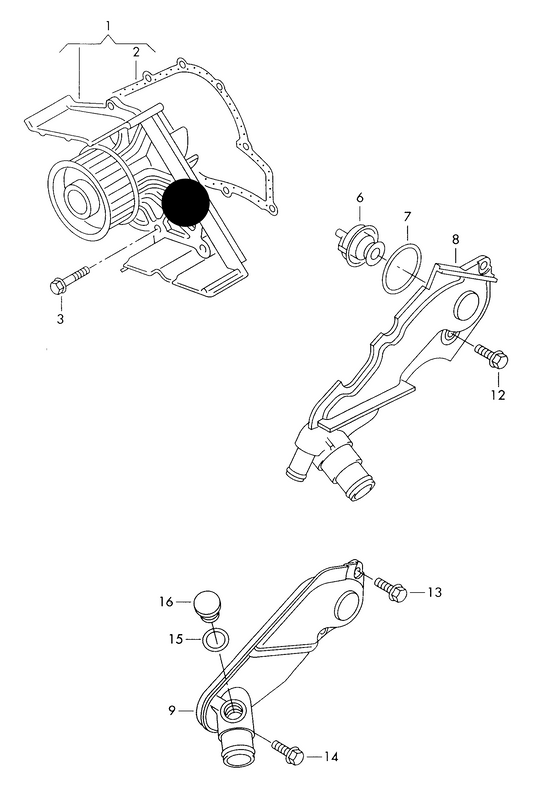 (ITEM 1) 108264 Water Pump 2.5TDI AFB