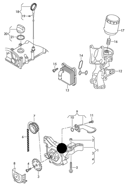 (1) 117429 BGA Oil pump without oil pick up pipe