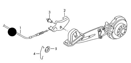 (ITEM 1) 111211 Handbrake cable 1445mm