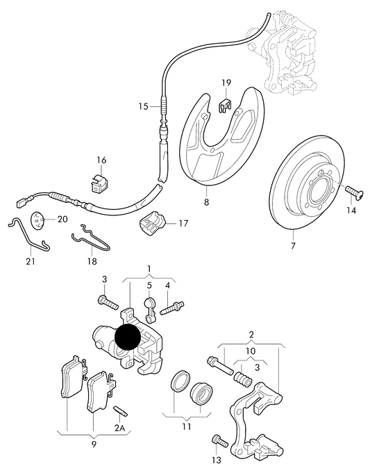 (ITEM 1) 115560 NEW Rear Right Brake Caliper 81mm PR-1BE