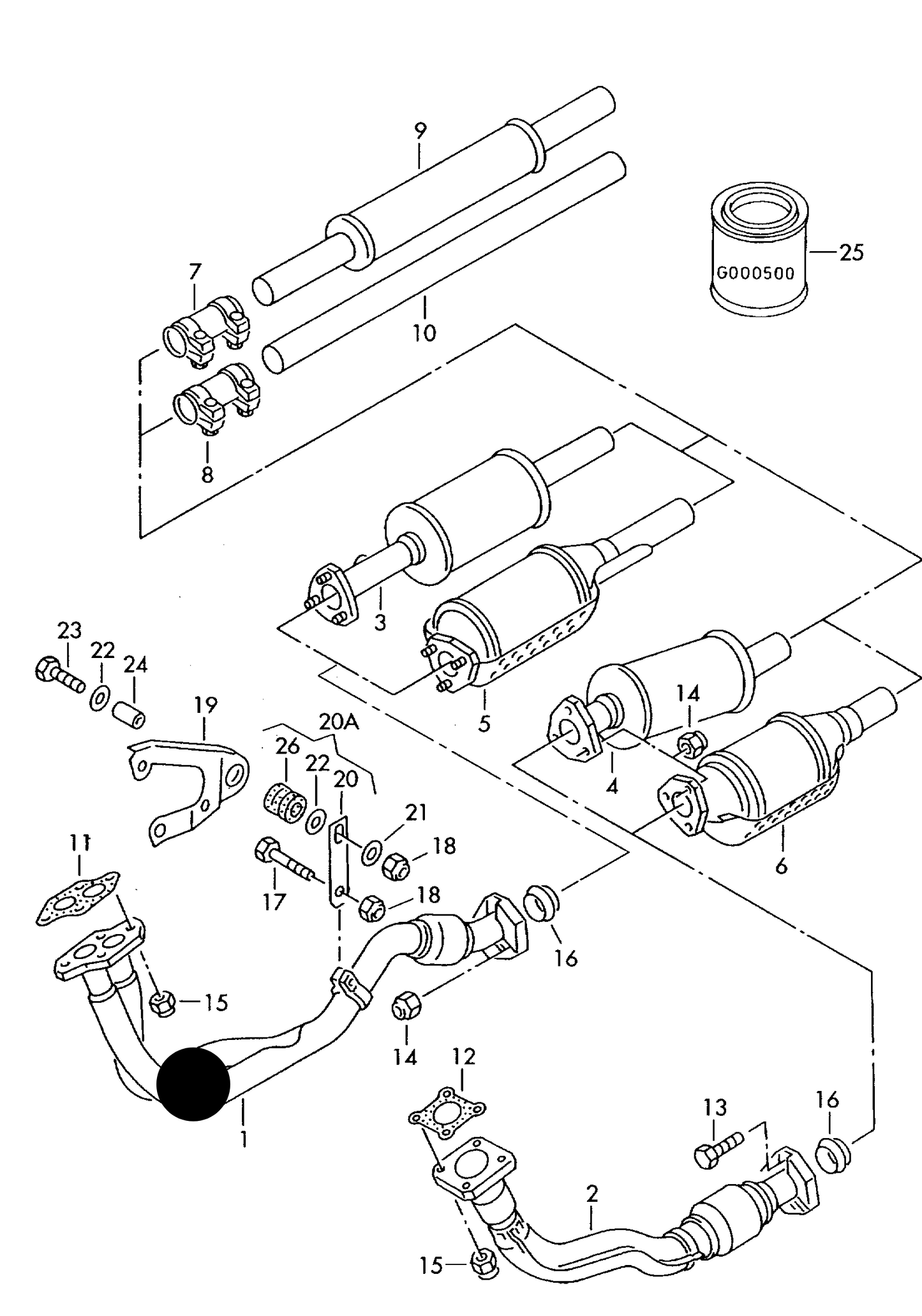 (ITEM 1) 301033 Exhaust pipe 1.4/1.6 8v ABD,ABU