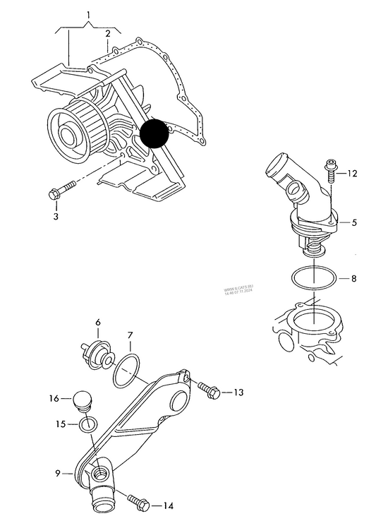 (ITEM 1) 110496 Metal Impeller Water Pump 3.0 V6