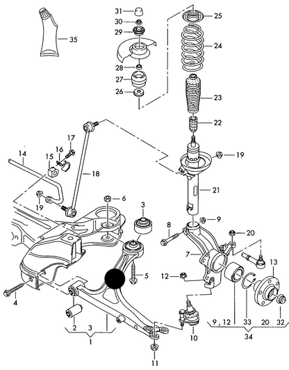 (ITEM 1) 44378 Front Lower Wishbone & Bushes L/H excl Ball Joint